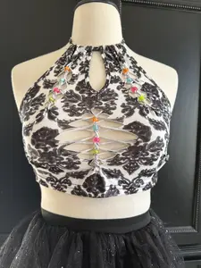 Peace Era Reworked Festival Top  One-of-a-Kind Handmade Slit-Weave Crop