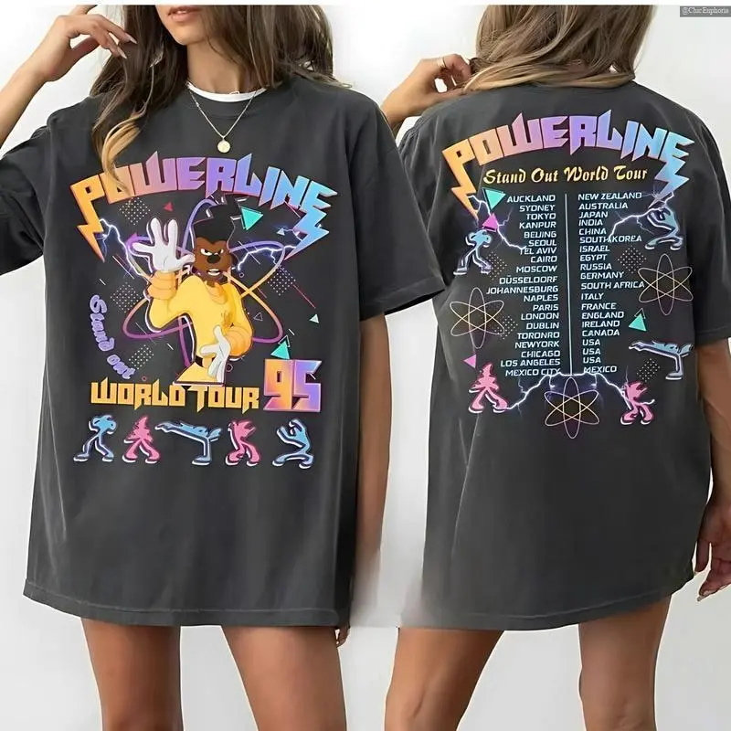 Comfort Colors #Powerline Stand out World Tour 95 Two-sided T-Shirt, A G0ofy movie Shirt, WDW Trip Tee Quality Womenswear
