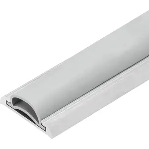 36" Silver Mini Threshold Door Bottom, 1 1/4" Wide, Fits 1/4"-3/8" High Gaps