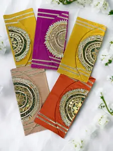 Beautiful Gota Work Fabric Envelope Or Lifafa Set Of 5
