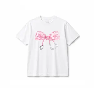 Pink Coquette Nurse Stethoscope Bow Shirt, Gift for Nurse, Bow Oversized T-shirt, Nurse Appreciation, Christmas Gift for Nurse, Pink Bow Jeans Jeans