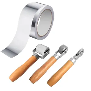 Car Sound Deadening Roller Metal Installation Tool 3 Pcs Seam Roller with 66 Feet Aluminum Foil Tape Finishing Sealing Tape, for Car Sound Deadening Installation