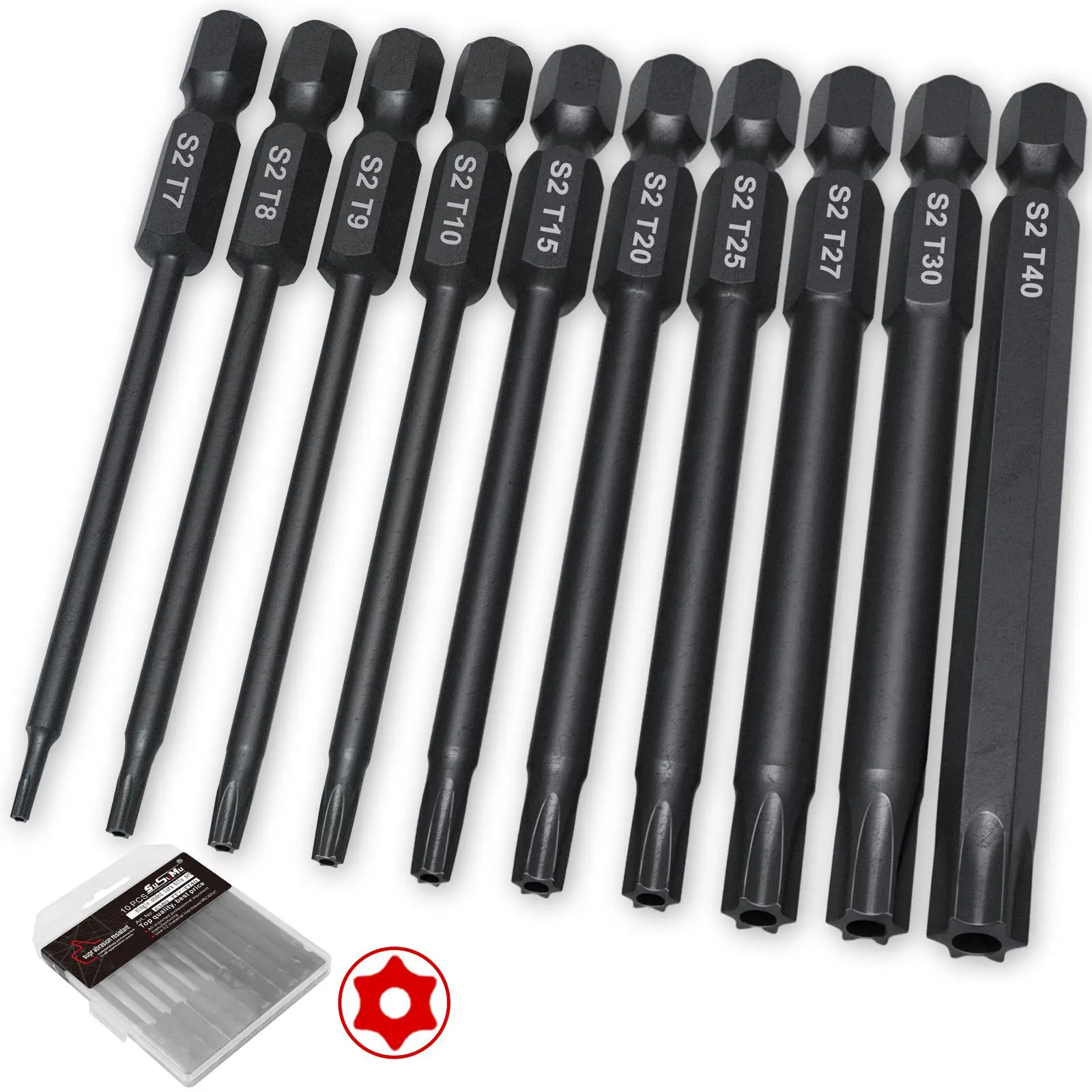 3.52 Inch Torx Bit Set, Magnetic Anti-slip Power Drill Bit Set, Power Tool Accessories For Home & Office