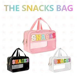 Built for Everyday Use Letter Pattern Clear Makeup Bag with Handle Waterproof Zipper Makeup Organizer Pouch Portable Travel Storage Bags for Travel Outing Daily Use Easy to Wipe Clean Mesh Bottom easter summer