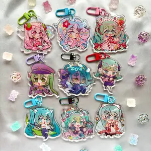Vocaloid Keychain, Hatsune Miku Keychain - Vampire, Strawberry, Racing, Snow Miku Vocaloid Charm, Cute Keyring Accessory, Fun Charm For Backpack Or Purse | High Quality and Customer Favorite Items