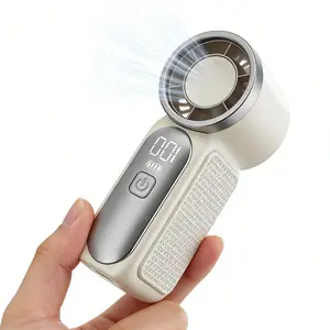 Mini Handheld Fan, Portable High-Speed Rechargeable Desktop Neck Fan, Digital Display, Ideal for Travel, Camping, Office, Gifts for All