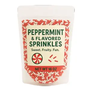 Peppermint Flavored Sprinkles 16 oz Bag Baking Supply Cookies Cakes Ice Cream Toppings Bake