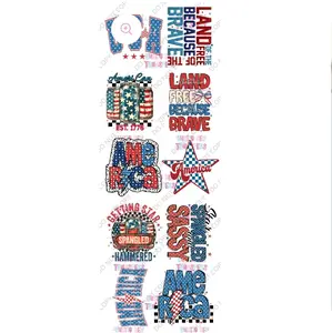 Patriotic Gangsheet 22 x 60 Direct to Film DTF Transfers for Mosaic Making Vibrant High-Quality Prints with Exceptional Durability and Flexibility 10 Adult Transfers