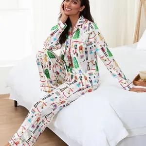 Matching Christmas Pajamas Set for Family Festive Tree Print Sleepwear for Mommy and Me Matching Tops and Pants for a Cozy
