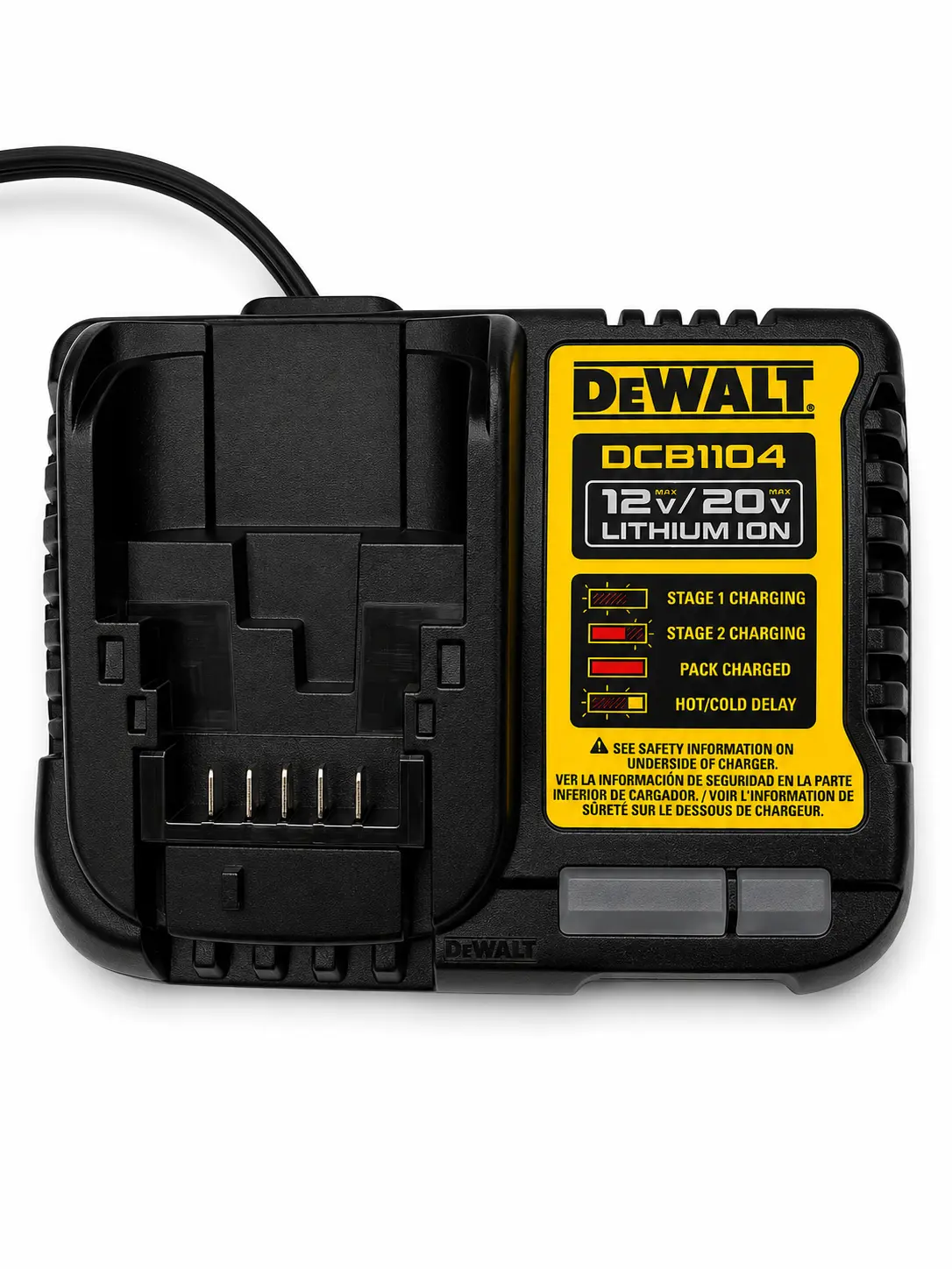 DEWALT DCB1104 12V/20V MAX 4 Amp Fast  Charger – 100% Genuine OEM – No Retail Box