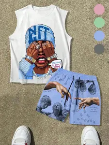 Men's Tank Top and Shorts Set, Summer Casual Sportswear, Athleisure Wear Set, Athletic Sports Clothing, Workout Sets, Outdoor Activities, Comfortable Lightweight, Multiple Colors Available