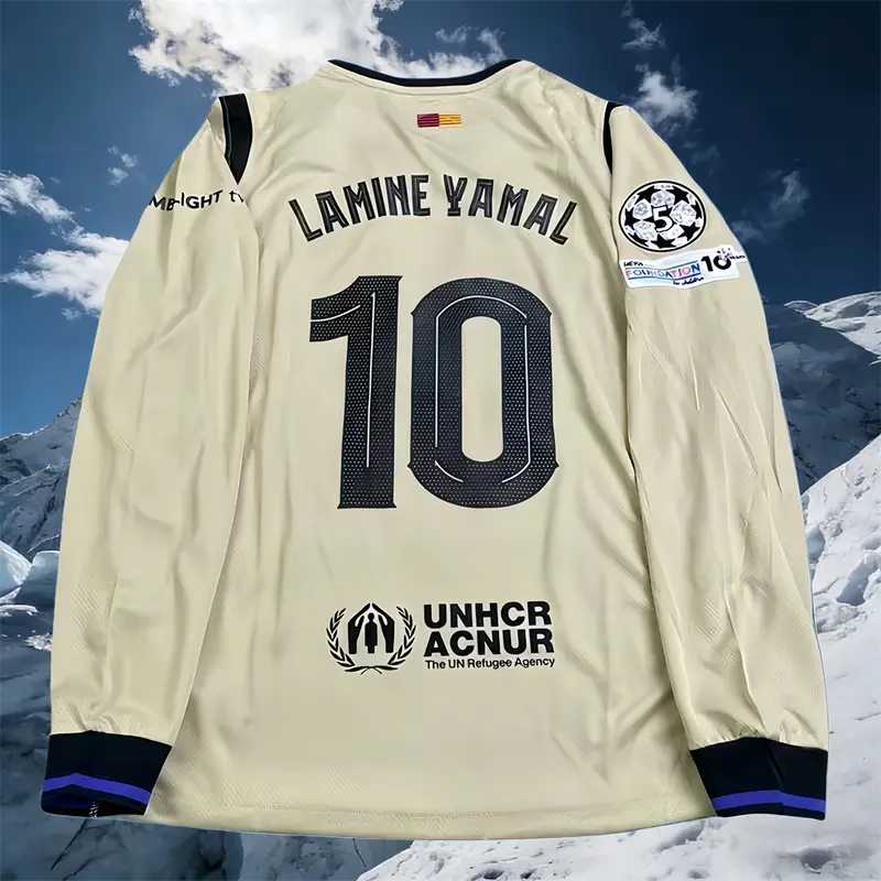 25 26 Away Yamal 10# Long sleeve Soccer Jersey