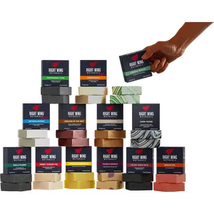 RIGHT WING NATURALS 26-Pack Men’s Soap Bundle – Handcrafted Variety Set with 26 Unique Scents – Bundle for Rugged Grooming & All-Natural Skincare