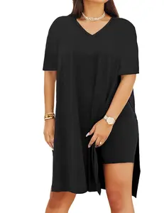 ZEAGOO Plus Size Womens 2 Piece Outfits Tracksuits Short Sleeve Tunic Tops Bodycon Shorts Sweatsuit Sets