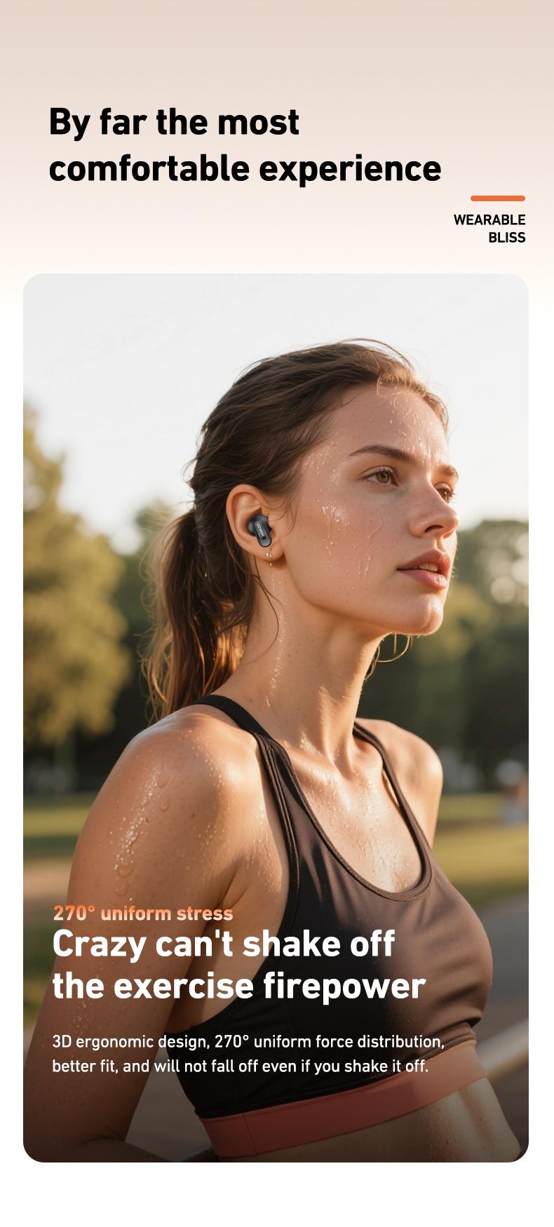 HTC NE79 Invisible Earbuds Bluetooth, Wearable Tech IPX5 Waterproof Tiny Mini Short Handle, Sleep-Easy Mini Bluetooth Rechargeable Smart Earphones & Headphones for Work, Sport, Gifts For Him, Mens Gifts