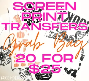 Grab Bag of 20 Screen Print Transfers