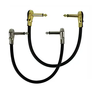 Guitar Cable Effects Pedal Connection 6.35mm Audio Cable Square-Head Flat-Head Electric Guitar 15CM 30CM Cables