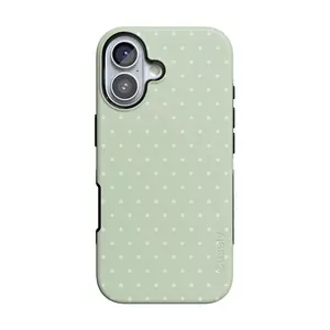 Casely iPhone 16 Plus Case | On the Dot | Green Polka Dot | Bold Protective Design | Compatible with MagSafe