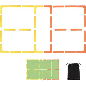 Court Lines Marker Kit Anti-Slip and Wind-Resistant Throw Down Markers , Pickleball Net Court for Outdoor Indoor Court