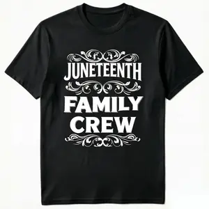 Juneteenth Family Reunion Crew Retro Black Comfortable T-Shirt