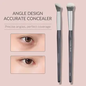 【Valentine's Day Gift】BK Deluxe Set 4 Counts/Deluxe Set Contoured Foundation Brush Makeup Brush Foundation Brush for Powder,Liquid or Cream Foundation Makeup Tools Soft Fiber Wool for Any Skin Type