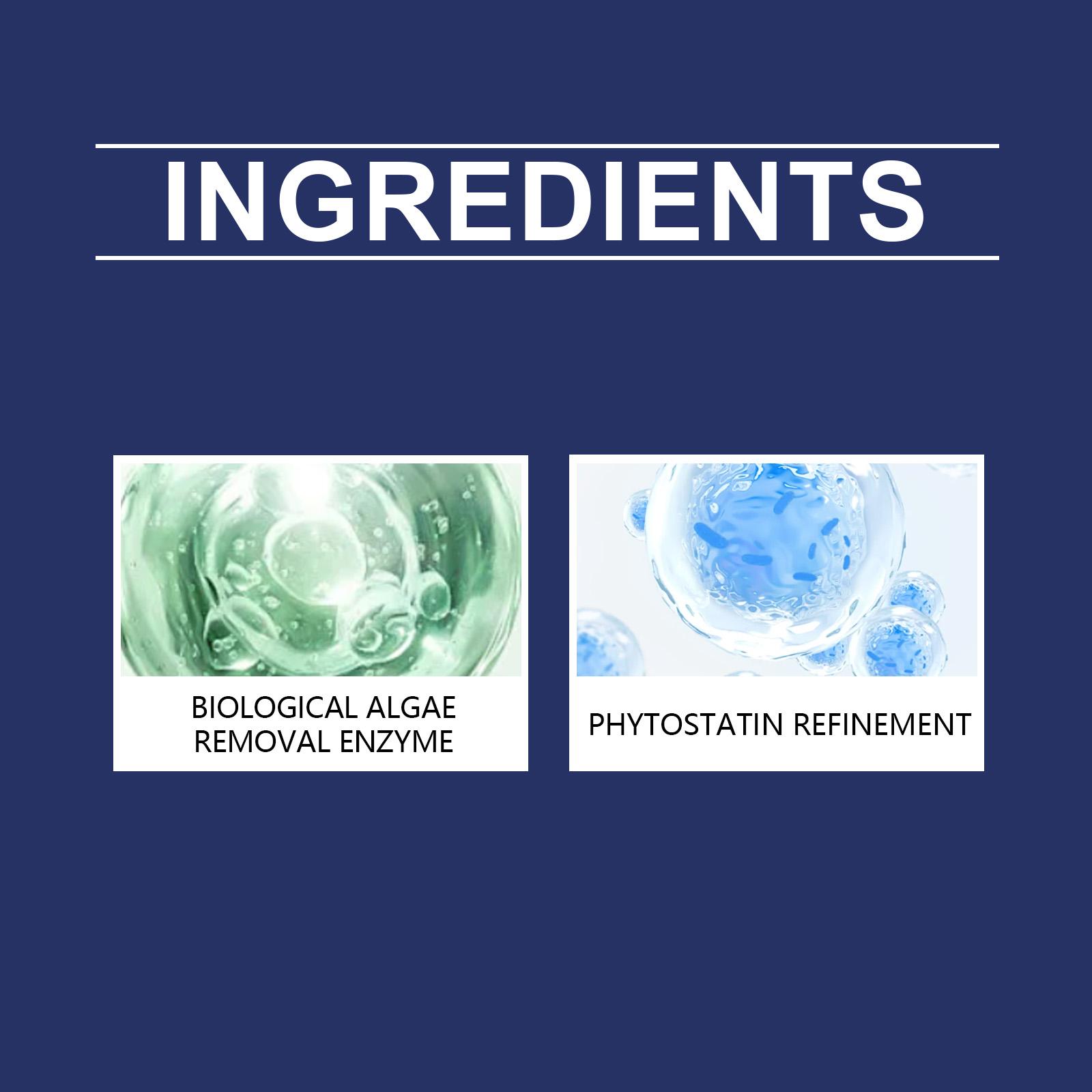 Aquarium Water Clarifier Cleans Tank Stains Removes Moss & Algae Purifies Water Safe for Fish Daily Maintenance Formula