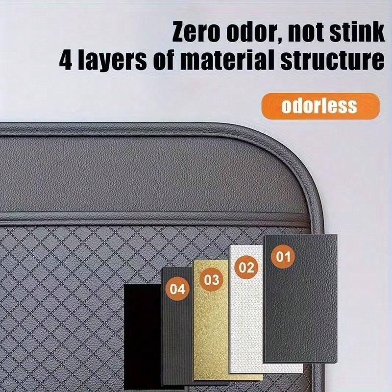 TAIMASI 1pc Diamond Pattern PU Leather Car Seat Back Organizer For Kids - Multi-Pocket Storage Space - Perfect For Thanksgiving, Christmas, New Year's, Easter, And Back-To-School Season