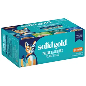 Solid Gold Feline Favorites Wet Food Variety 12 Pack for Cats