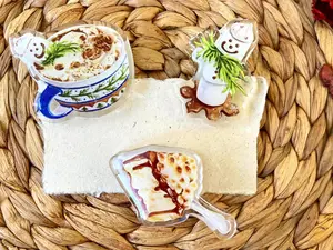 Christmas Food Acrylic Clip | Watercolor Planner Clip, Book Page Holder