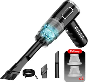 Car Vacuum,Mini Super Handheld Powerful Cordless Vacuum Cleaner with 25000PA Strong Suction Double Power Motor Extended Flat Nozzle Suction Head,Multifunctional Car Vacuum Cleaner,Valentine's Day presen