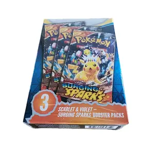 Pokemon Scarlet & Violet Surging Sparks 3 Pack Booster Box - Official Trading Card Game Expansion Pack
