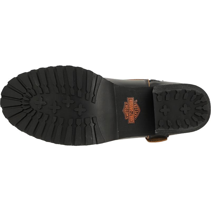 Harley-Davidson Womens Lalanne Zippered Motorcycle Casual Boots Ankle Mid Heel 2-3" - Black