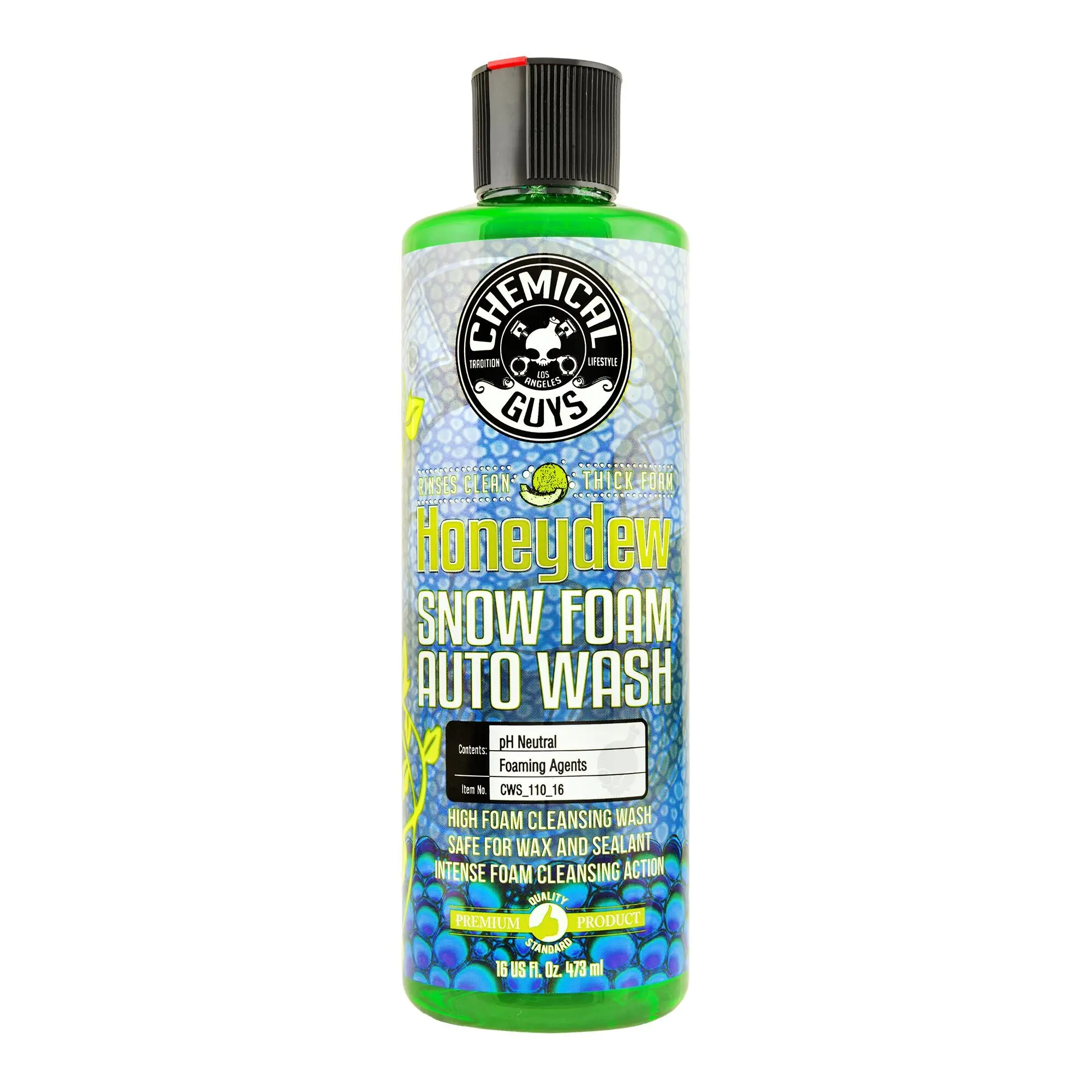 Chemical Guys Honeydew Car Wash Soap - pH-Neutral Hypersurfactant Cut Foam Cleaner, Extra Thick Slick Surface Detailing Solution, Dirt-Removing Automotive Care Supplies with Foam Sprayer, Protects Coatings, Car Cleaning Supplies