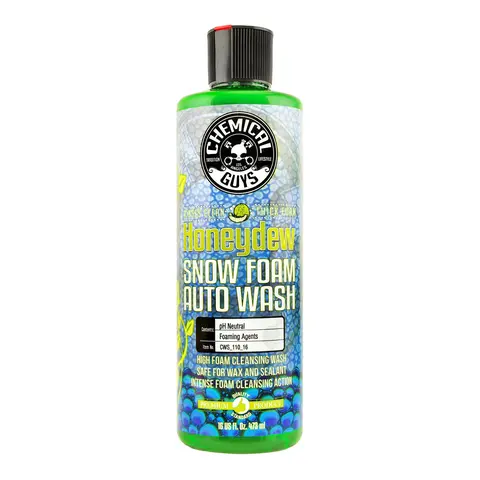 Chemical Guys Honeydew Car Wash Soap - pH-Neutral Hypersurfactant Cut Foam Cleaner, Extra Thick Slick Surface Detailing Solution, Dirt-Removing Automotive Care Supplies with Foam Sprayer, Protects Coatings, Car Cleaning Supplies