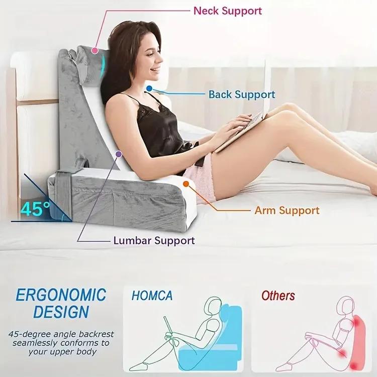 High Density Sponge Filling Reading Gaming Pillow Cushion Back Neck Rest Supporter Use in Bed Sofa Floor Chair