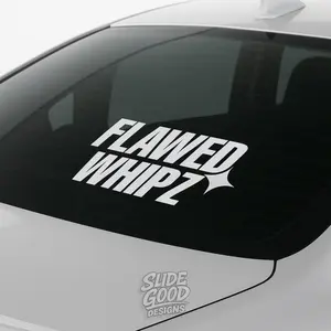 Flawed Whipz Vehicle Vinyl Decal - Premium Automotive Grade Vinyl