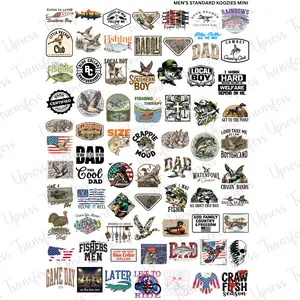Men's Standard Koozies Mini DTF Transfer Gang Sheet 24.5" wide x 36" long. Direct To Film Mini Gang Sheet