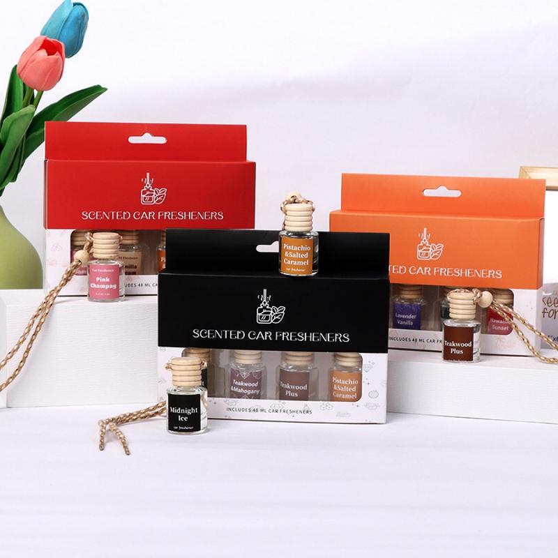 Car Air Freshener Set, Essential Oil Car Fragrance Accessories, Car Interior Diffusers, Perfect for Christmas & Anniversaries, Home & Car Use