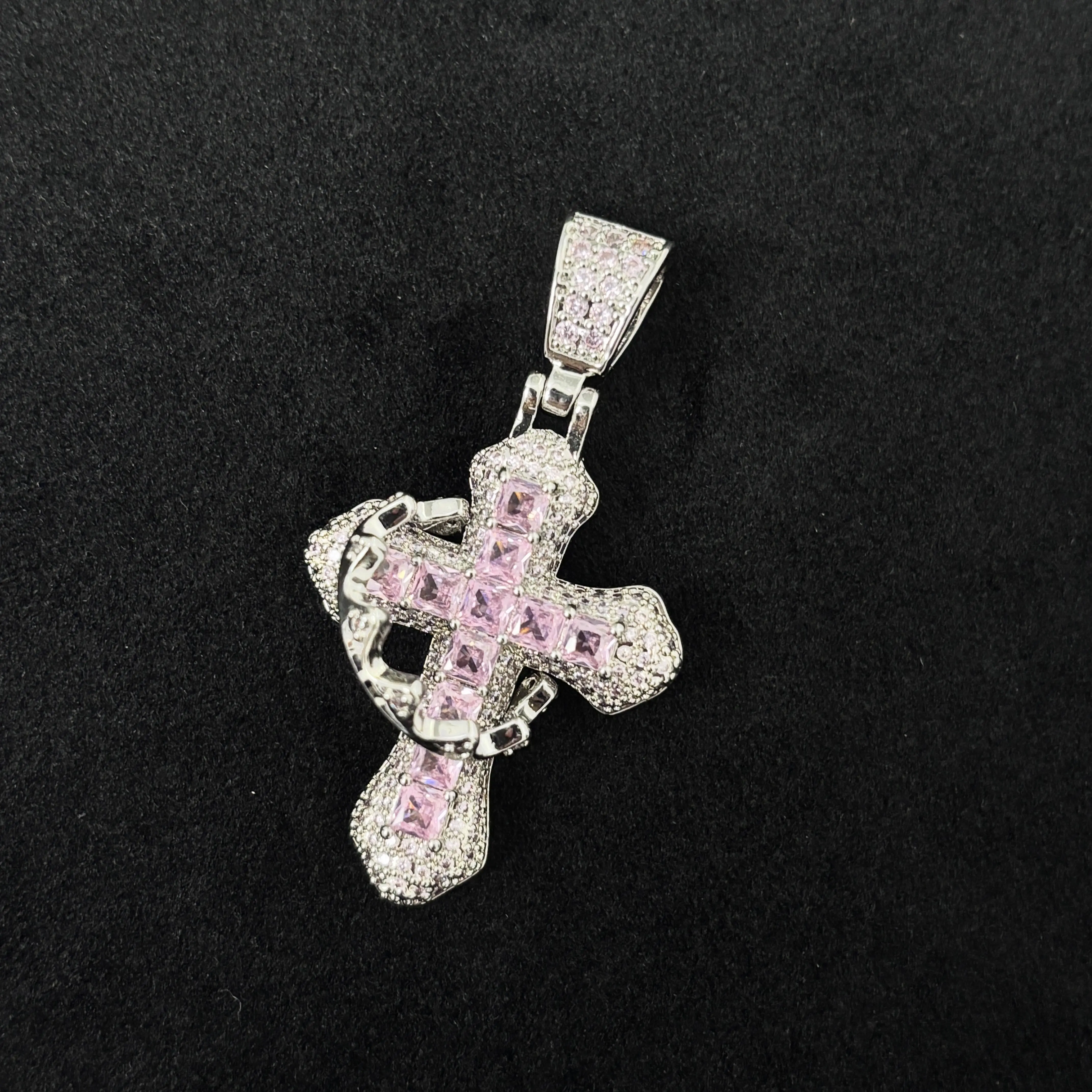 Pink crown cross