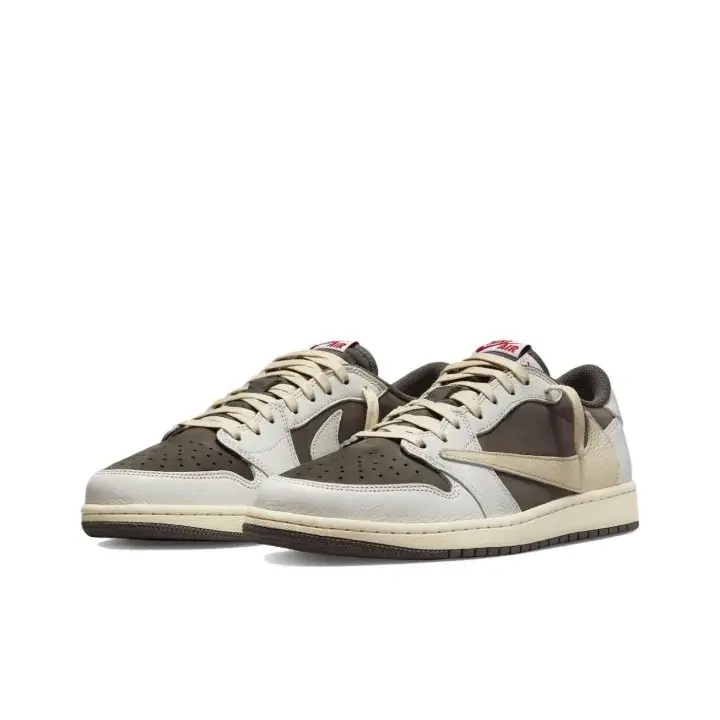 Mocha Cream Color Block Low Cut Casual Skate Sneakers Hip‑Hop Street Style, Brand New Sealed With Original Shoe Box, Non‑Slip Rubber Sole Outdoor Footwear
