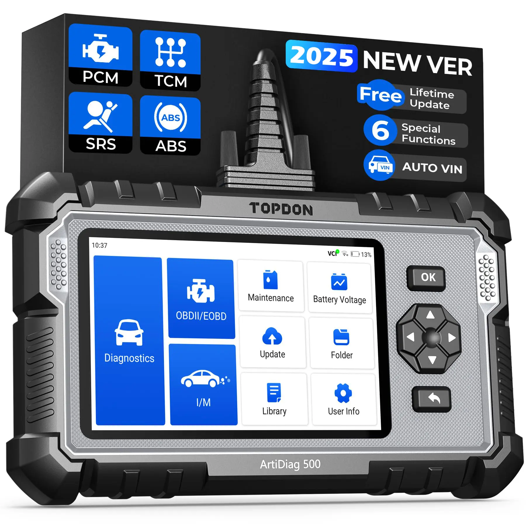 [SummerFinds]TOPDON AD500, obd2 Scanner，Diagnostic Scan Tool, AutoVIN, Car Check Engine Code Reader with Battery Test springtok Portable Vehicle Diagnostic Scanner fathersdaygift, Automotive Scan Tool, Tools