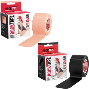 RockTape Standard 10" Precut Kinesiology Tape - 20 Strips