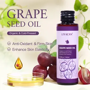 LIYALAN Grape Seed Oil - Vegetable oil, hair care, skin care,Moisturizing, used for skin care, hair care, whole body massage