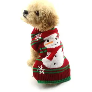 Dog Snow Sweaters Snowman Sweaters Xmas Dog Holiday Sweaters New Year Christmas Sweater Pet Clothes for Small Dog and Cat(Snowman,Xxl)