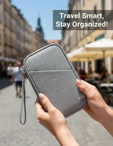 Passport Holder Family, Women Rfid Blocking Passport Wallet, Travel Document Organizer for Premium Wallets, Waterproof Passport Holders Bag for Women & Men Traveling, Credit Cards Case