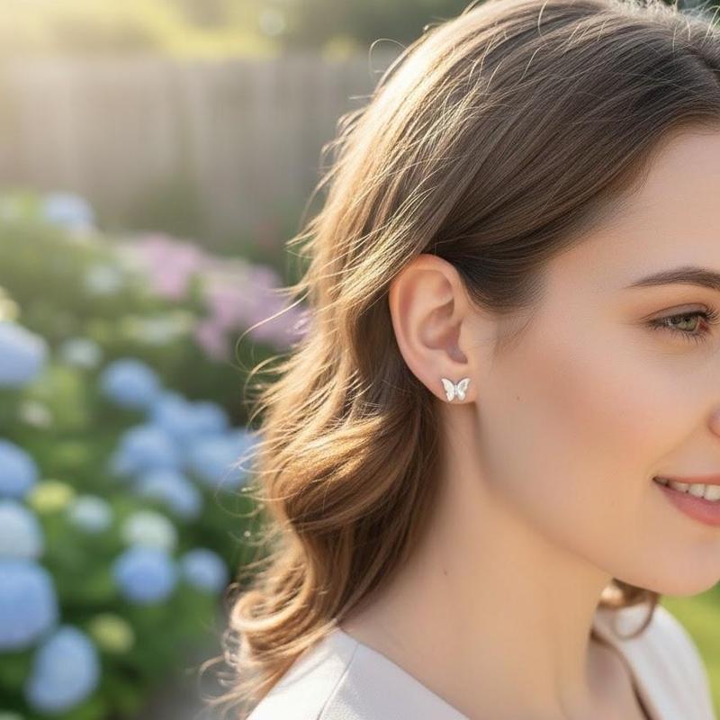 SunFeel The "Clean Girl" Essential: Minimalist Butterfly stud earrings for the ultimate effortless look. Upgrade your daily stack with these Copper Butterfly Studs. The perfect "Clean Girl" aesthetic.