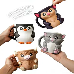 Pint Ice Cream Holder Coffee Cup - Cat Shaped Mug with Spoon & Snack Storage, Keeps Hands Warm, Fits Most Pint Size Ice Cream, Great Gift for Home, Beverage Mug