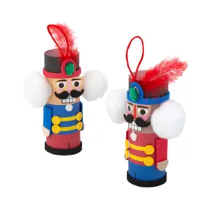 3 3/4" x 6 1/2" Nutcracker Christmas Ornament Craft Tube Craft Kit - Makes 12