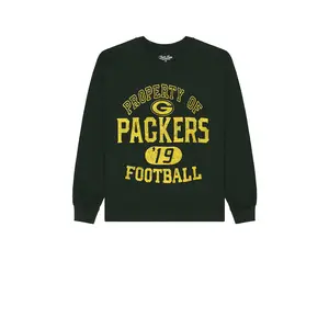 Junk Food Packers Property Crew Fleece Sweatshirt in Dark Green Unisex