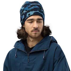 Blue Camouflage Beanie